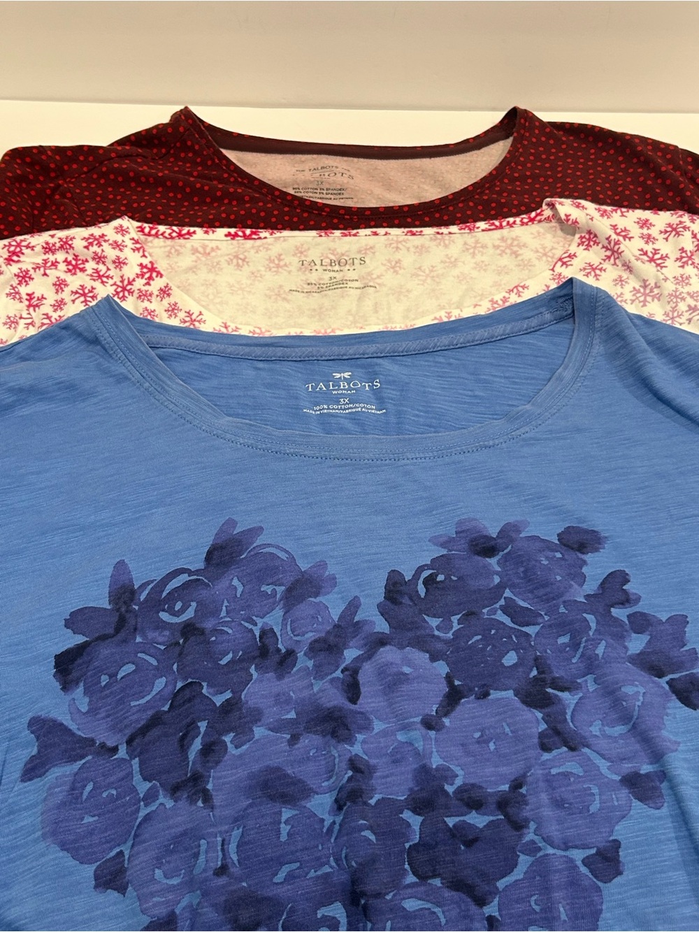 Talbots Long Sleeve Seasonal T-shirts, Lot of 3 Shirts, Plus Size 3X Feminine